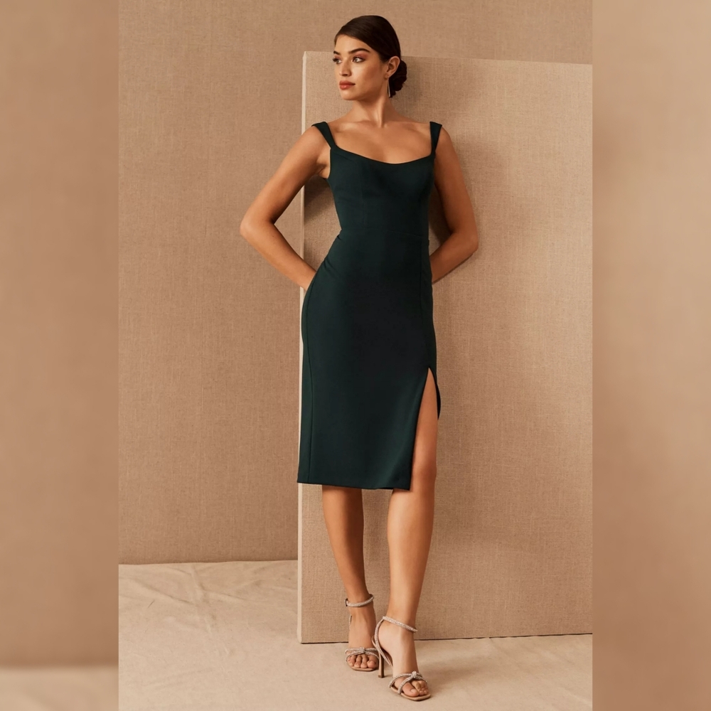 BHLDN Ana Crepe Midi Dress
